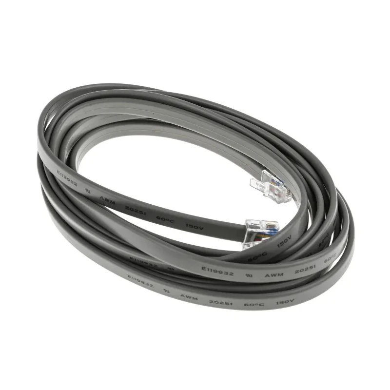 RS PRO Male RJ12 to Male RJ12 Telephone Extension Cable, Grey Sheath, 3 m RJ12