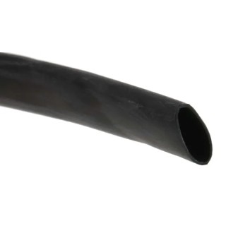 HellermannTyton Black Heat Shrink Tubing 9 mm Diameter x 5 m Length 3:1 Shrink Ratio HIS-A Series 308-10900 HIS-A-9/3-PO-X-BK