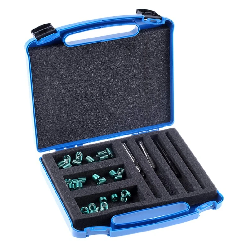 Böllhoff 34 Piece Thread Repair Kit 41851100000, Metric ISO Repair Kit with HelicoilPlus Inserts and Tools