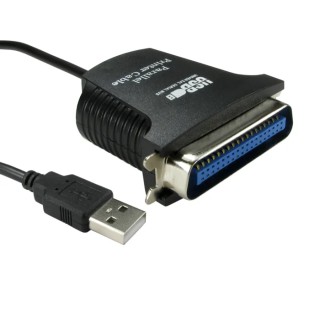 RS PRO IC Socket USB Cable Male USB Type A to Male 36 Pin Centronic USB 1.1 Black 1m 229-9956