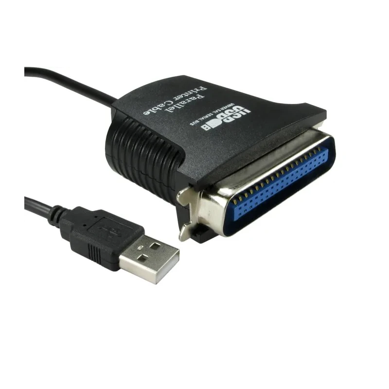 RS PRO IC Socket USB Cable Male USB Type A to Male 36 Pin Centronic USB 1.1 Black 1m 229-9956