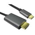 RS PRO IC Socket USB Cable Male USB Type C to Male HDMI Black 1m 229-9976