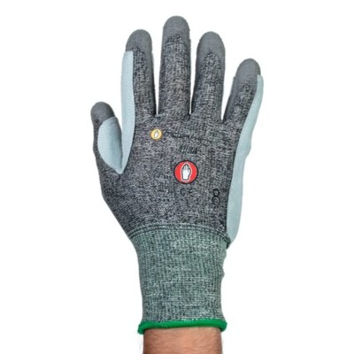 Tornado Grey Yarn Cut Resistant Gloves Size 8 with Polyurethane Coating AUR01-08