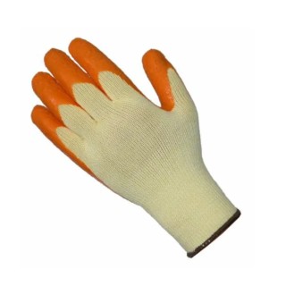 Liscombe Orange Cotton Polyester Work Gloves, Size 9, Latex Coating LN632-09
