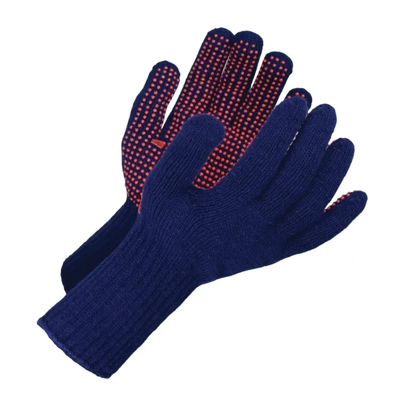 Goldfreeze Blue Mixed Fibre Thermal Gripper Gloves Puncture and Cut Resistant 2 Gloves Pack 4082208