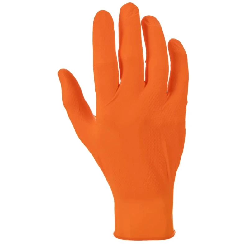 Unigloves Orange Nitrile Disposable Gloves Food Safe 0.2 mm Thickness Size 10/XL GA0055