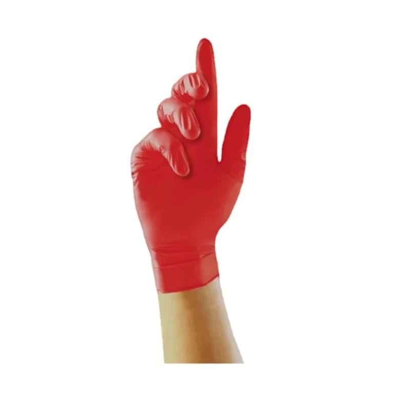 Unigloves Red Pearl Nitrile Disposable Gloves Food Safe 0.08 mm Thickness Size 10/XL GP0065