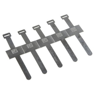 RS PRO Natural Aluminium Self-Adhesive Cable Clip 19.3 mm Max Bundle Diameter 89mm x 25.4mm x 8mm 475-158