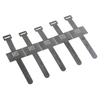 RS PRO Natural Aluminium Self-Adhesive Cable Clip 19.3 mm Max Bundle Diameter 89mm x 25.4mm x 8mm 475-158