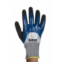 Tornado Oil-Teq Black Blue 13 Gauge Mixed Cut Fibre Polymer Coated Work Gloves Size 10 OIL5-10