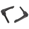 RS PRO Clamping Lever M10 x 50 mm Fibreglass Reinforced Nylon Handle, Steel Shaft, Black 478-197