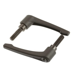 RS PRO Heavy-Duty Clamping Lever M10 Thread x 32 mm Insert Length, Fibreglass Reinforced Nylon Handle, Steel Shaft 478-337