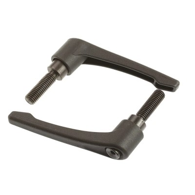 RS PRO Heavy-Duty Clamping Lever M10 Thread x 32 mm Insert Length, Fibreglass Reinforced Nylon Handle, Steel Shaft 478-337