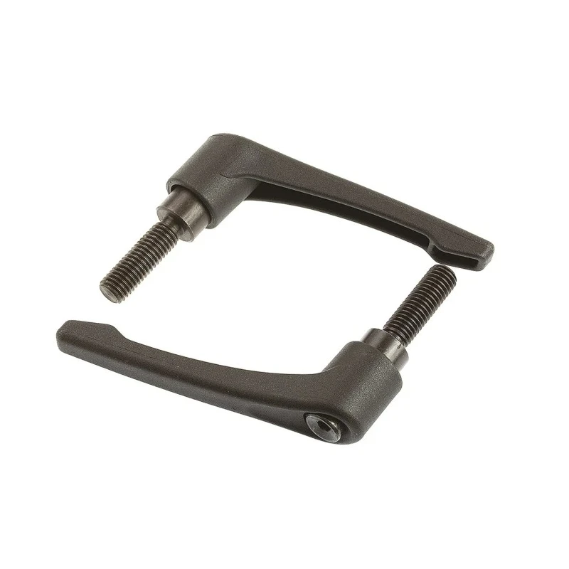 RS PRO Heavy-Duty Clamping Lever M10 Thread x 32 mm Insert Length, Fibreglass Reinforced Nylon Handle, Steel Shaft 478-337