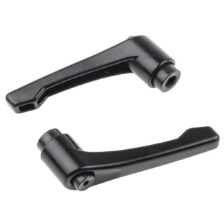 RS PRO Steel Clamping Lever, Female Thread M8 x 10 mm Insert Length, Die Cast Zinc Handle, Black Finish 478-494