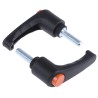 RS PRO Clamping Lever M6 x 20 mm Thermoplastic Handle Steel Shaft Black 478-589