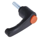 RS PRO Clamping Lever M6 x 20 mm Thermoplastic Handle Steel Shaft Black 478-589