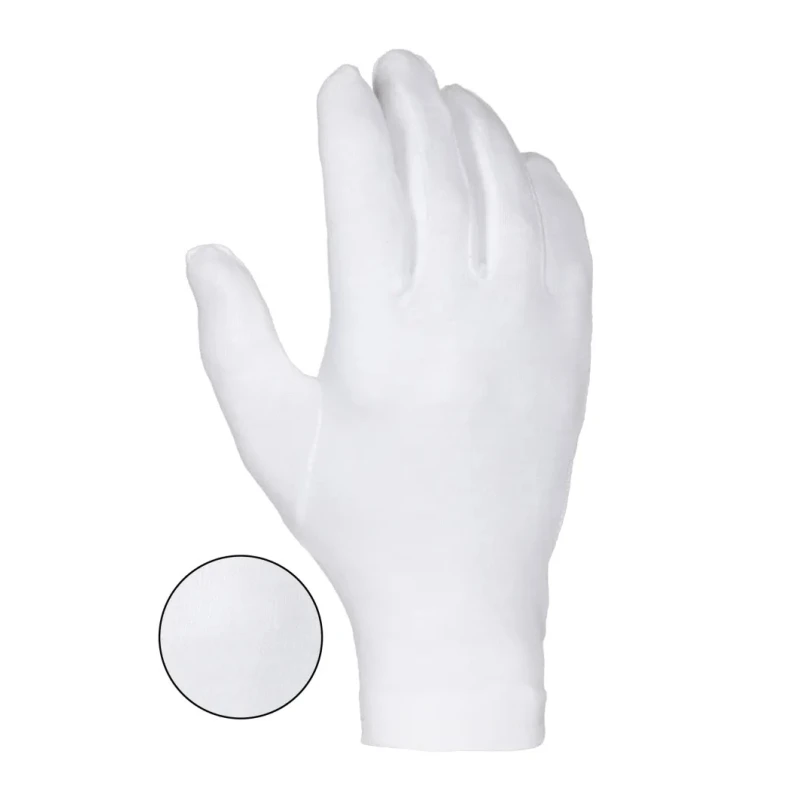 Liscombe White Cotton Gloves Size 7 Cotton Coating 250mm Length 640S