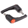 RS PRO Clamping Lever, Male Thread M10 x 20 mm, Fibreglass Reinforced Nylon Handle, Stainless Steel Shaft, Black 478-793