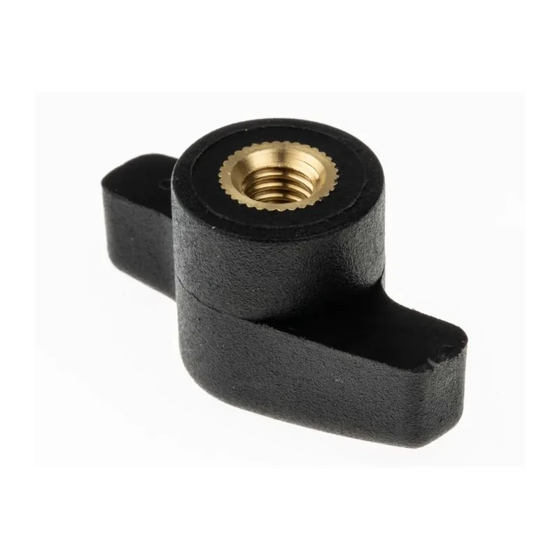 RS PRO Black Polyamide 6 Wing Clamping Knob M6 Threaded Hole 35 mm Diameter 478-787