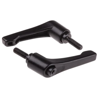 RS PRO Steel Clamping Lever M5 Thread Size Die Cast Zinc Handle, Steel Shaft, 42 mm Length 479-005