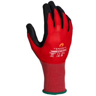 Tornado Red Nylon Polymer Coated Work Gloves Size 10 Olba OLB1-10