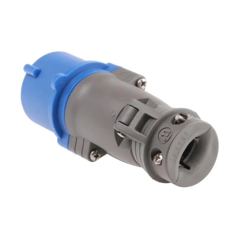 Legrand HYPRA IP44 Blue Cable Mount 3P+PE Straight Industrial Power Connector 16A 230V IP44