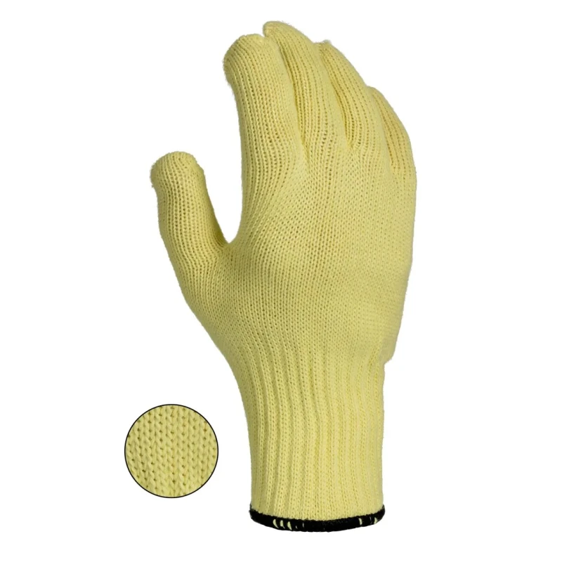 Delta Plus Yellow Aramid Knit Work Gloves Size 9 Uncoated Coating KPG10
