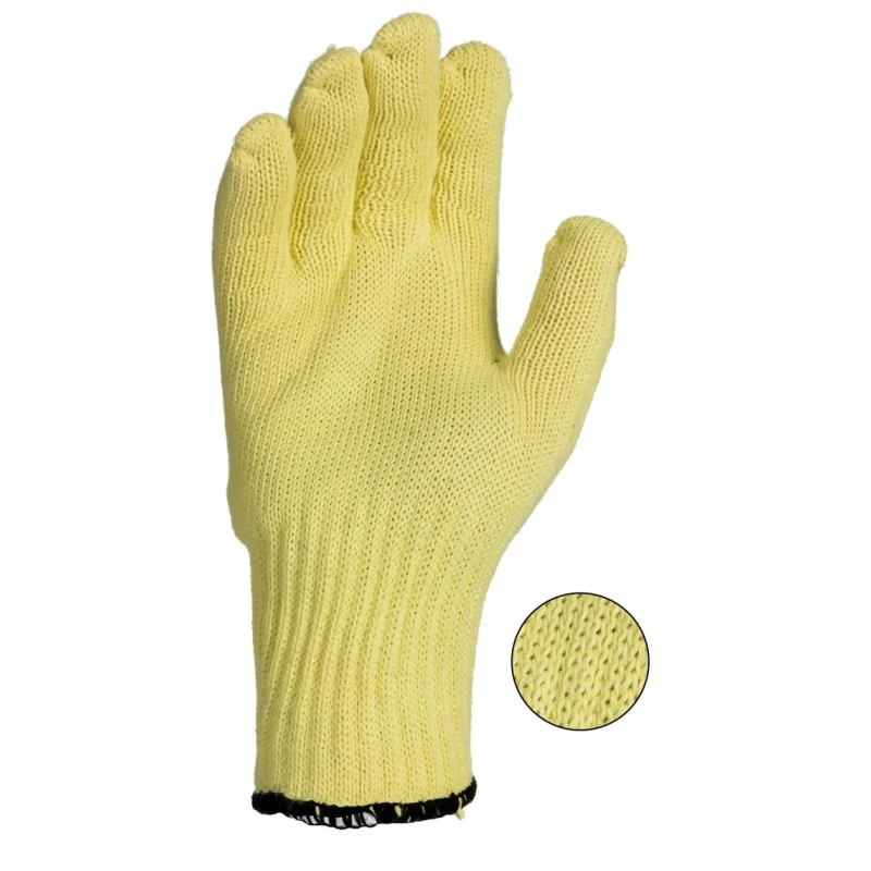 Delta Plus Yellow Aramid Knit Work Gloves Size 9 Uncoated Coating KPG10