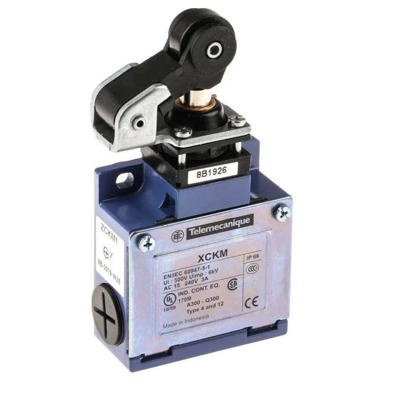 Telemecanique Sensors Limit Switch Roller Plunger 1 NO/1 NC IP66 Zinc Alloy Housing 240V AC 3A 