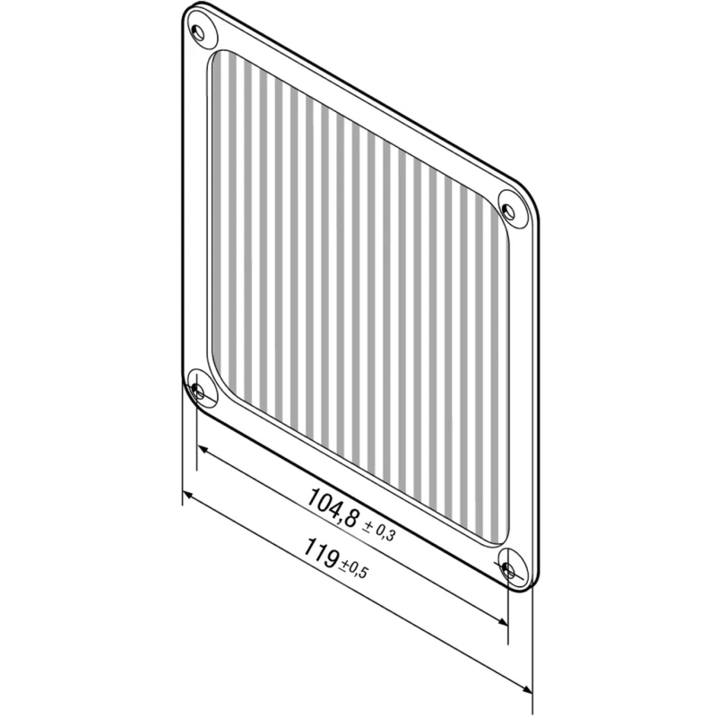 ebm-papst Aluminium Fan Mounted Filter Steel Frame Fan Filter for 119 mm Fans LZ60