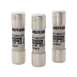 Mersen 25A GG Ceramic Cartridge Fuse 10 x 38 mm 400V AC Fast Acting Ferrule Fuse-links E213099 / FR10GG50V25