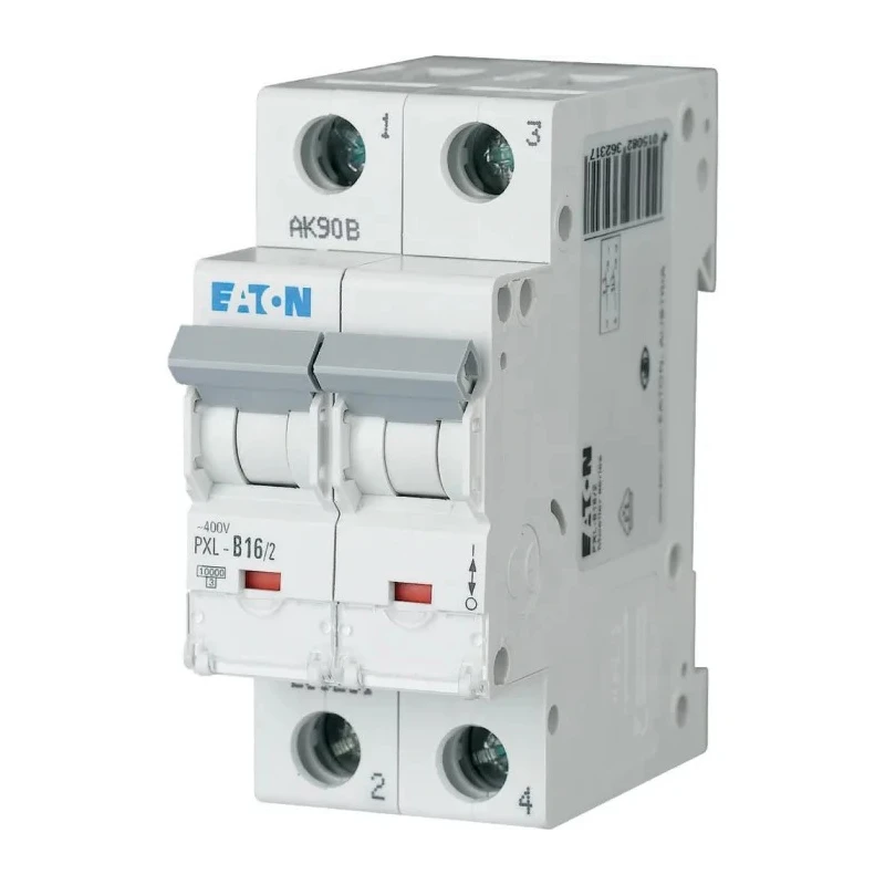 Eaton xPole PXL Miniature Circuit Breaker 2-Pole 16A Type B 400V AC 48V DC 10 kA Breaking Capacity 236231 PXL-B16/2