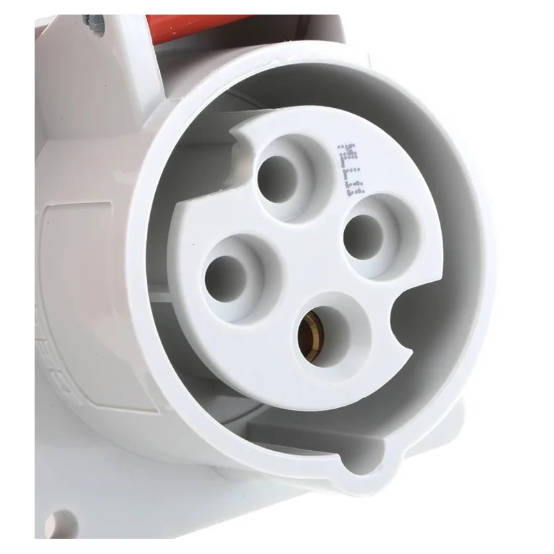 MENNEKES Industrial Power Connector Panel Mount 16A 400V IP44 Red 