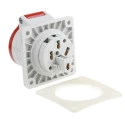 MENNEKES Industrial Power Connector Panel Mount 16A 400V IP44 Red 