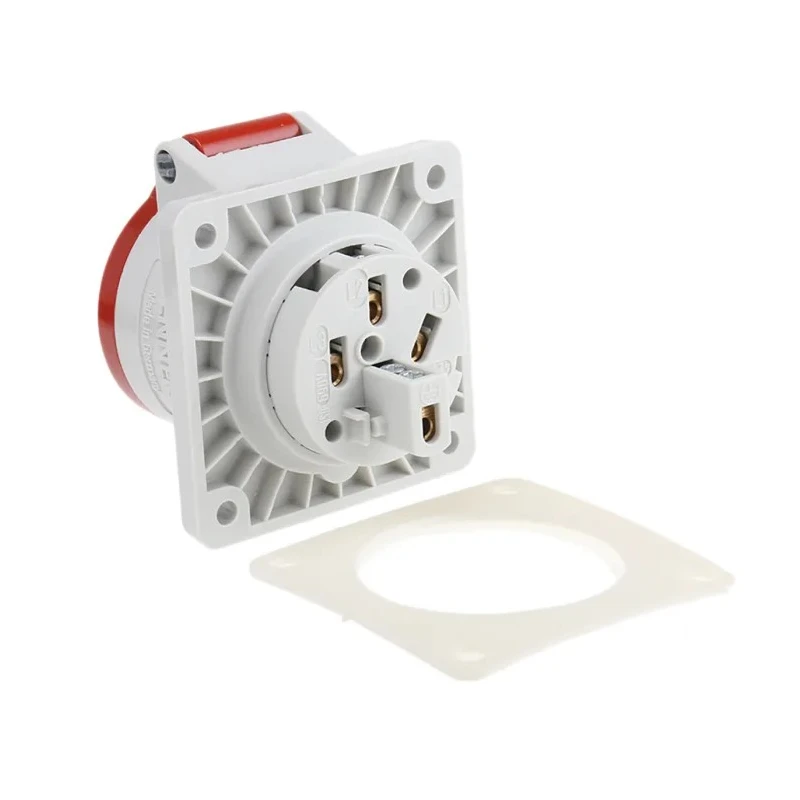 MENNEKES Industrial Power Connector Panel Mount 16A 400V IP44 Red 