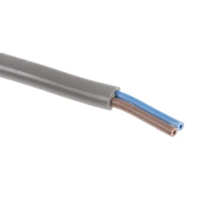 RS PRO 2 Core Grey 0.5mm² Polyvinyl Chloride Power Cable 300V -15°C 100m 491-825