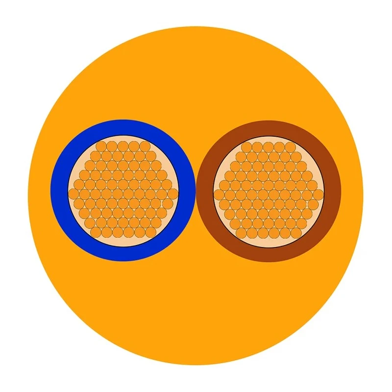 RS PRO 2 Core Power Cable Orange 1mm² 70°C, 100m Polyvinyl Chloride Jacket H05VV-F 491-964