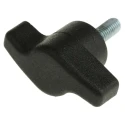 RS PRO Black Thermoplastic Wing Clamping Knob, Threaded Stud 35 mm Diameter, 15 mm Thread Length 478-466