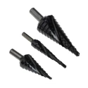 EXACT 3-Piece Step Drill Bit Set for Metal, 30 mm Max, 4 mm Min, High Speed Steel HSS Bits 4407024