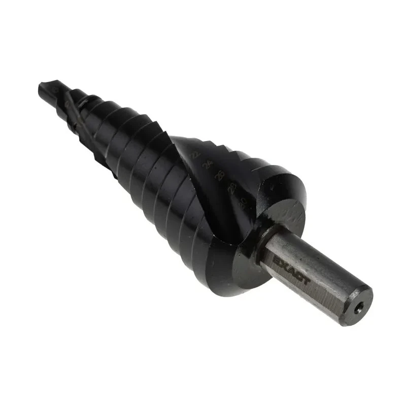 EXACT 3-Piece Step Drill Bit Set for Metal, 30 mm Max, 4 mm Min, High Speed Steel HSS Bits 4407024