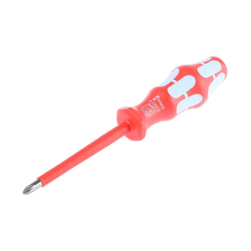 Wera Insulated Screwdriver PH2 Tip 100 mm Blade Stainless Steel VDE/1000V Approved Czech Republic 05022734001