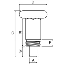 RS PRO Zinc-Plated Steel M10 x 1 mm Hex Index Bolt, 30.4 mm Length 478-771