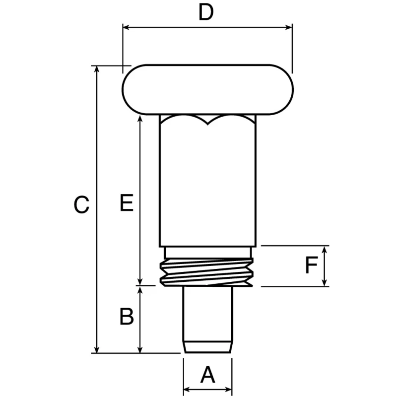 RS PRO Zinc-Plated Steel M10 x 1 mm Hex Index Bolt, 30.4 mm Length 478-771