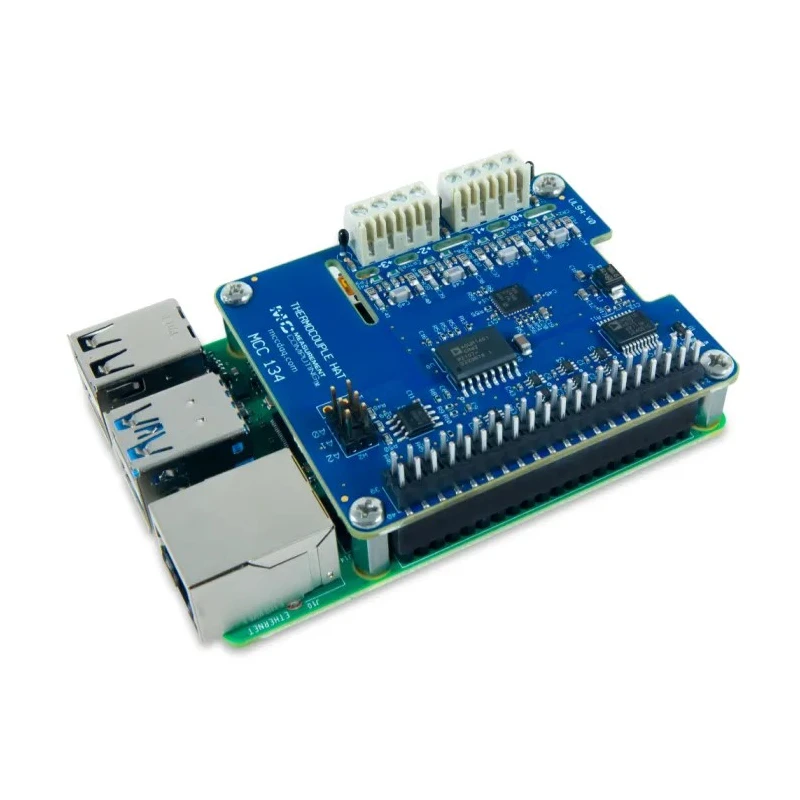 Digilent Thermocouple Measurement DAQ Raspberry Pi HAT 4 Isolated Inputs 24-bit ADC 6069-410-002