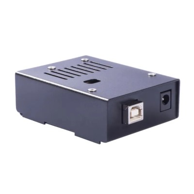 KKSB Development Board Case for Arduino Uno, Black, Powder-Coated Steel, GPIO Cutout 110222B
