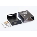 KKSB Development Board Case for Arduino Uno, Black, Powder-Coated Steel, GPIO Cutout 110222B