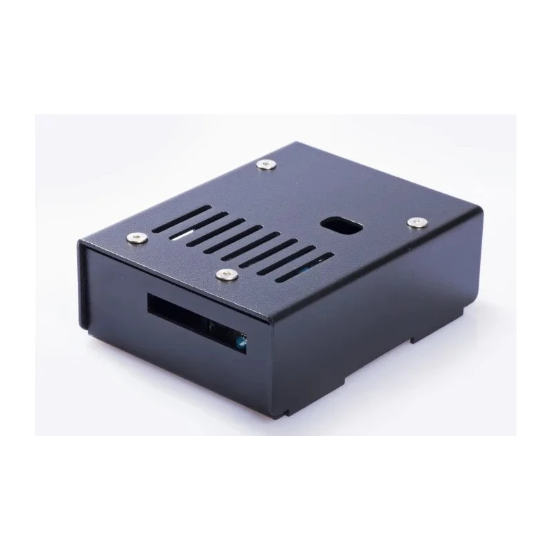 KKSB Development Board Case for Arduino Uno, Black, Powder-Coated Steel, GPIO Cutout 110222B