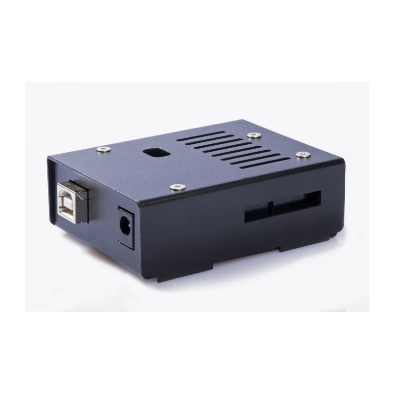 KKSB Development Board Case for Arduino Uno, Black, Powder-Coated Steel, GPIO Cutout 110222B