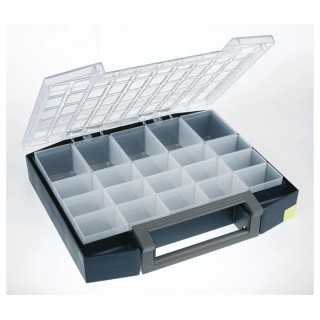 Raaco 20 Cell Blue Polycarbonate Polypropylene Compartment Box 78 mm x 421 mm x 361 mm 134934